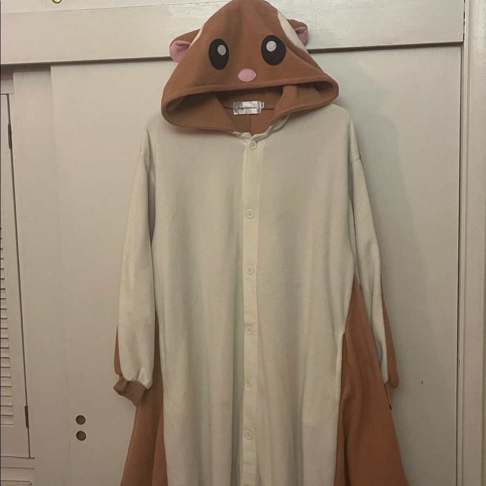 Magicalani adult flying squirrel Onesie costume with pockets size medium